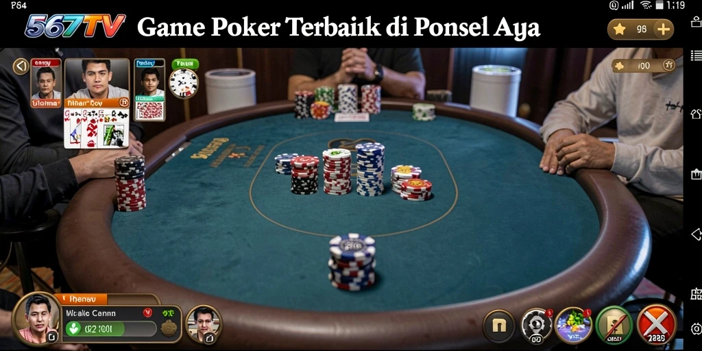 Tampilan gameplay Poker yang seru di 567TV.
