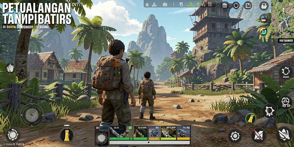 Tampilan gameplay epik di dunia terbuka CV777.