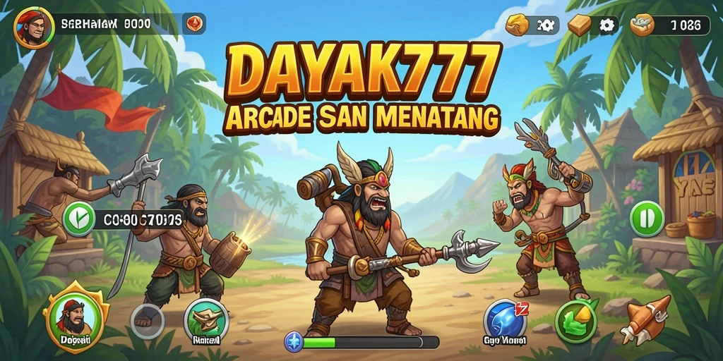 Gameplay DAYAK777 yang seru dan kompetitif dalam tampilan grafis yang menarik.