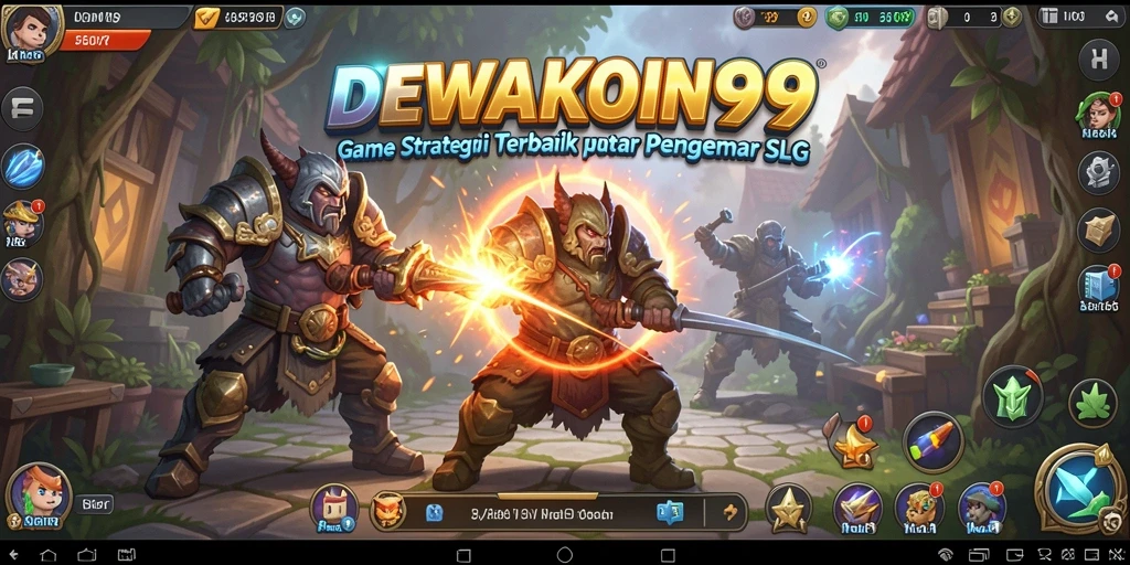 Screenshot gameplay DEWAKOIN99 menampilkan pertempuran strategi yang intens.