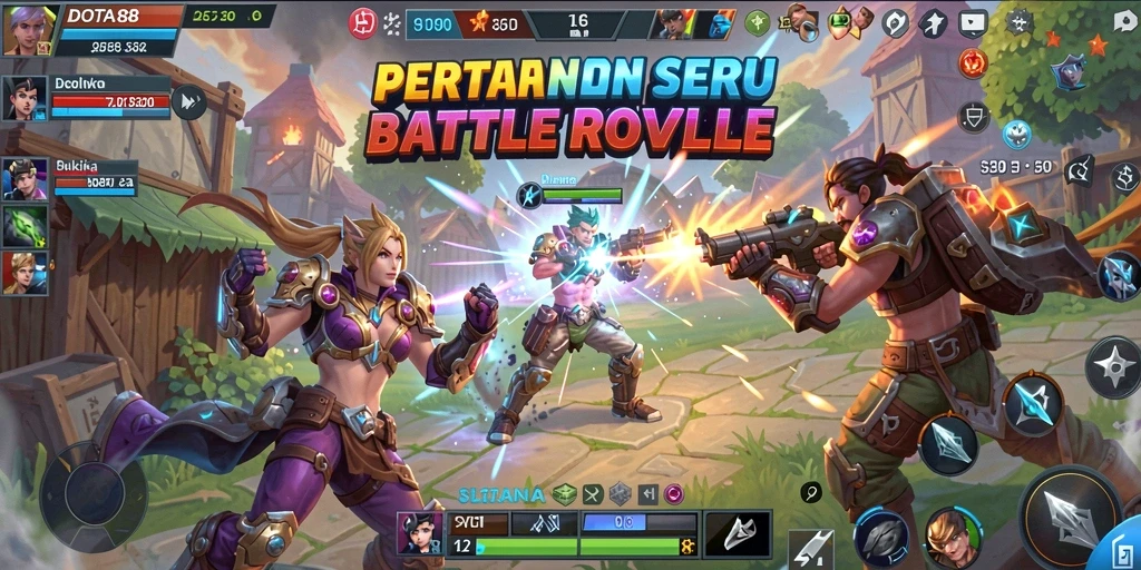 Gameplay seru DOTA88 dalam pertempuran Battle Royale.