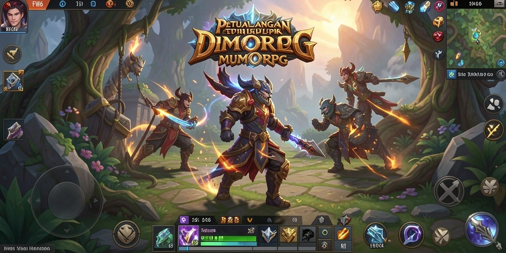 Screenshot FW66 menampilkan pertempuran seru dalam dunia MMORPG.