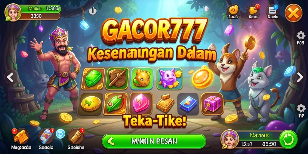 Tampilan gameplay GACOR777 dengan teka-teki menarik dan beragam tantangan.