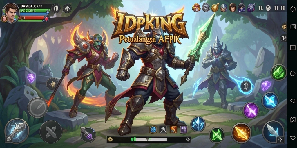 Tampilan gameplay menegangkan dalam IDPKING dengan pertarungan seru.