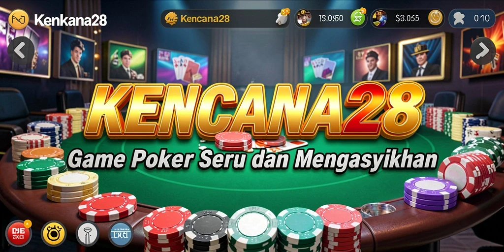 Tampilan seru gameplay Poker yang kompetitif dan menarik.