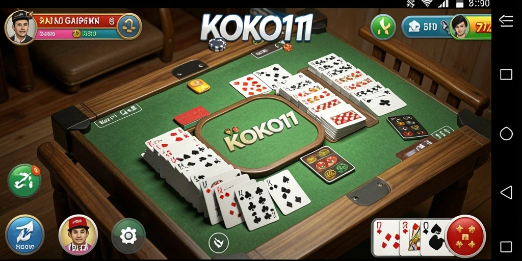Tampilan gameplay KOKO11 yang menarik saat bermain Gaple.
