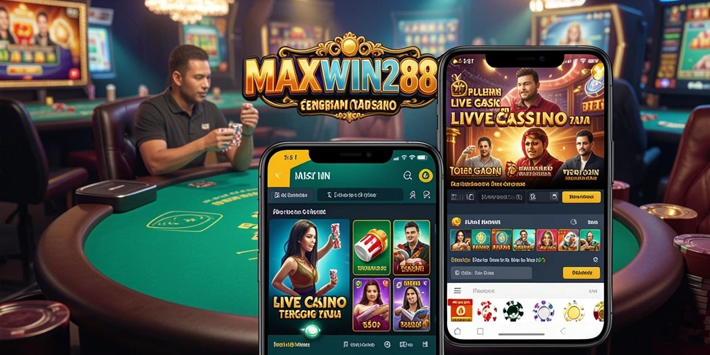 Tampilan gameplay Live Casino yang dinamis dan mengasyikkan di MAXWIN288.