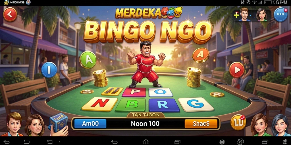 Gameplay seru dalam aplikasi MERDEKA138 Bingo.