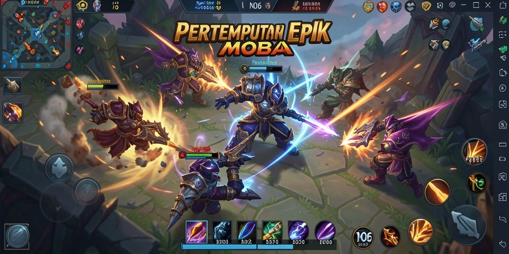 Menampilkan gameplay intens dan strategi tim dalam N06.