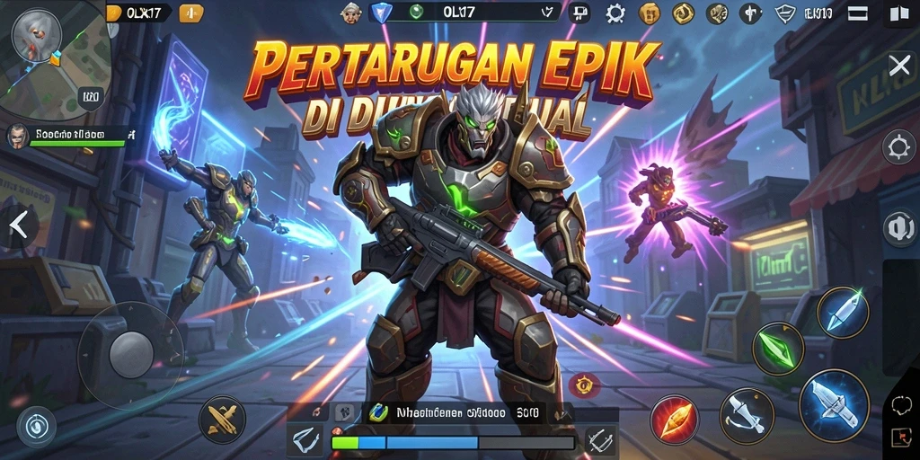 Gameplay seru OLX17 dengan pertarungan yang intens.
