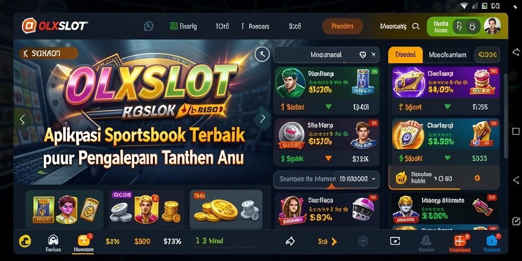 Screenshot OLXSLOT menampilkan antarmuka taruhan olahraga yang menarik.