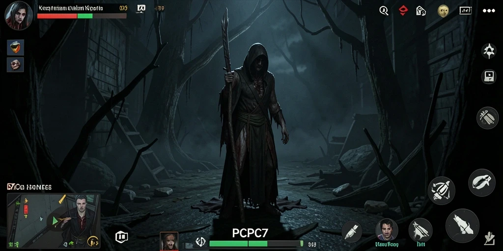 Tampilan gameplay menegangkan dari PCPC7 yang menyeramkan.