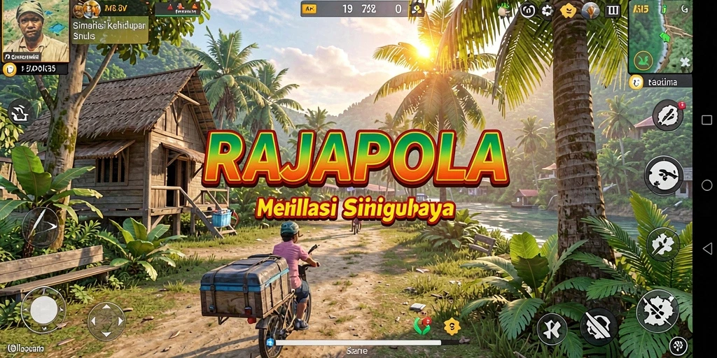 Tampilan gameplay menarik dalam RAJAPOLA dengan karakter yang berinteraksi.
